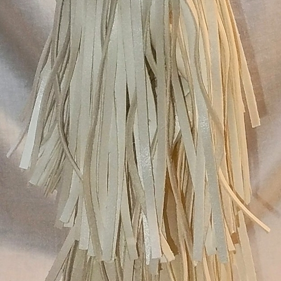 Liliana Fringed White Leather Cowgirl Boots Brand New With Tags No Box. Size 5.5 - Picture 4 of 12